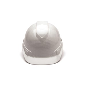 Pyramex Safety - Ridgeline Cap Style Vented Hard Hat - Shiny White Graphite Pattern -Ridgeline Cap Style Vented 4 Pt Ratchet Suspension, Price per Box of 16