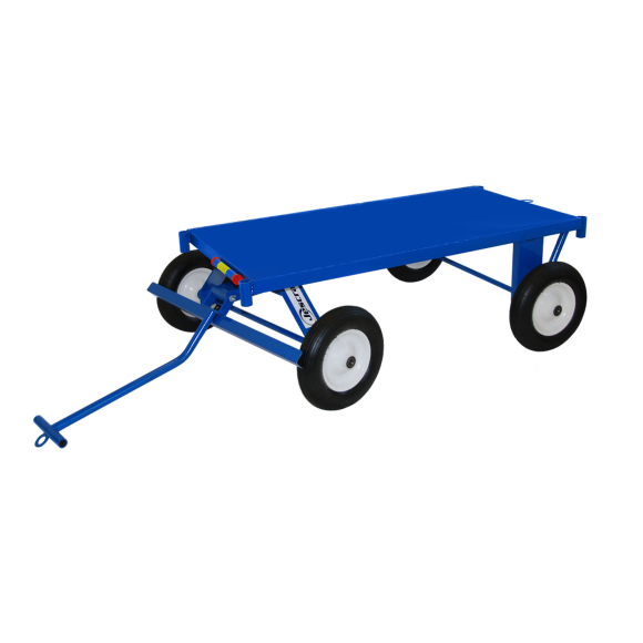 Four Wheel Utility Trailer - Steel Deck, 30" X 48", 14G REINFORCED STEEL DECK - 16" FLAT FREE TIRES