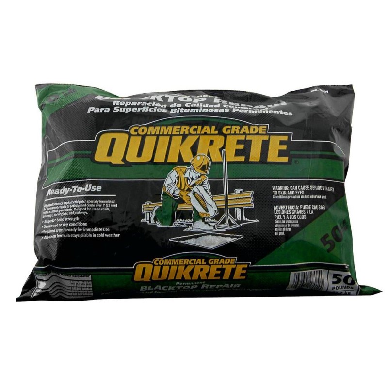 Commercial Grade Permanent Blacktop Repair, Quikrete, 50lb bag, 1701