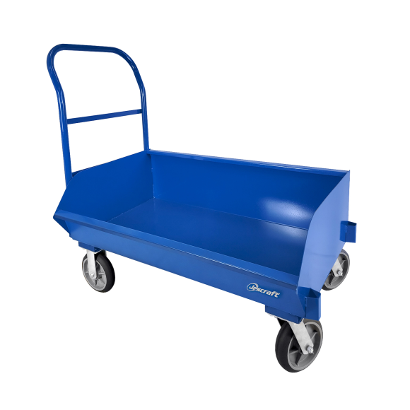 Low-profile Chip Cart with Side Scoop - 7.2 CU Feet