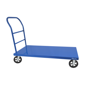 Steel Deck Platform Cart - 30" X 48" W/ 8" MOLD ON RUBBER CASTERS (2R/2S)