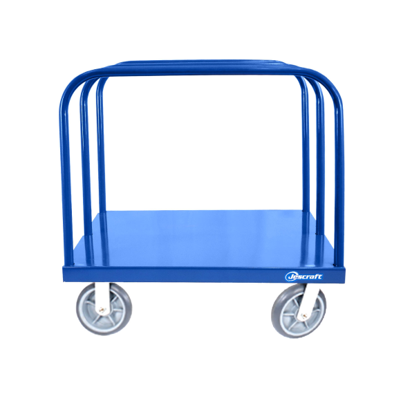 Steel Deck Panel Mover Cart - 8" High-performance Elastomer casters: 2 Rigid, 2 Swivel