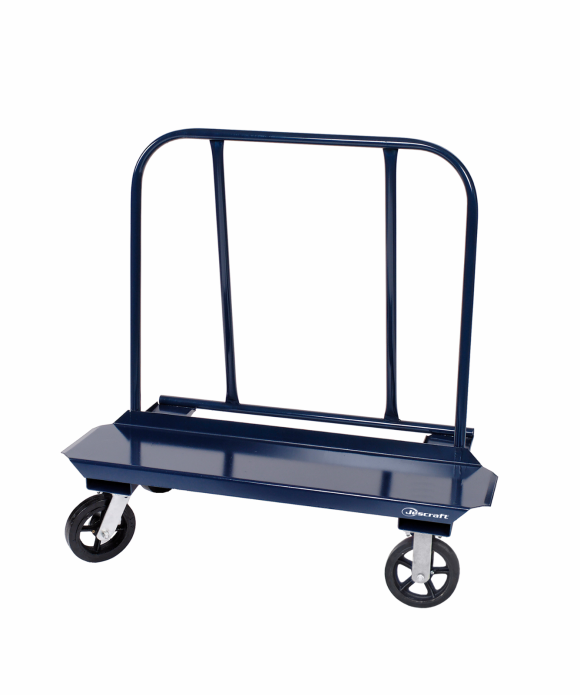 Commercial Drywall Cart - 12" X 45" DECK W/ 8" MOLD ON RUBBER CASTERS