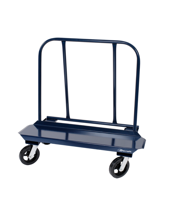 Commercial Drywall Cart - 12" X 45" DECK W/ 8" MOLD ON RUBBER CASTERS (4 SWIVEL)