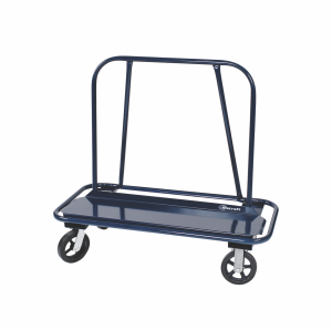 Commercial Drywall Cart - Full Wrap-Around Bumper - 12" X 45" DECK W/ WRAP AROUND BUMPER; 8" MOLD ON RUBBER CASTERS (2 RIGID / 2 SWIVEL)