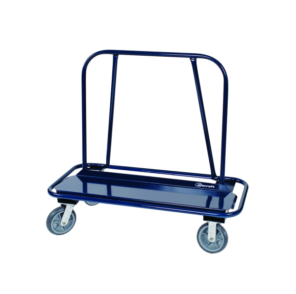 Commercial Drywall Cart - Full Wrap-Around Bumper - 12" X 45" DECK W/ WRAP AROUND BUMPER; 8" HPE CASTERS (2 RIGID / 2 SWIVEL)