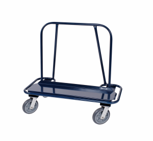 Commercial "Jumbo" Drywall Cart - Wrap-Around with Inset Back, 18" X 45" DECK W/ INSET BUMPER; 8" HPE CASTERS (4 SWIVEL)
