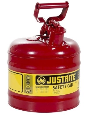 Safety Gas Can, Justrite, 2 Gallon