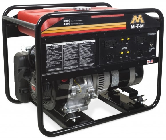 Generator, 5000W with Honda Engine & Wheel Kit, Mi-T-M, GEN-5000-OMHO, Price includes wheel kit