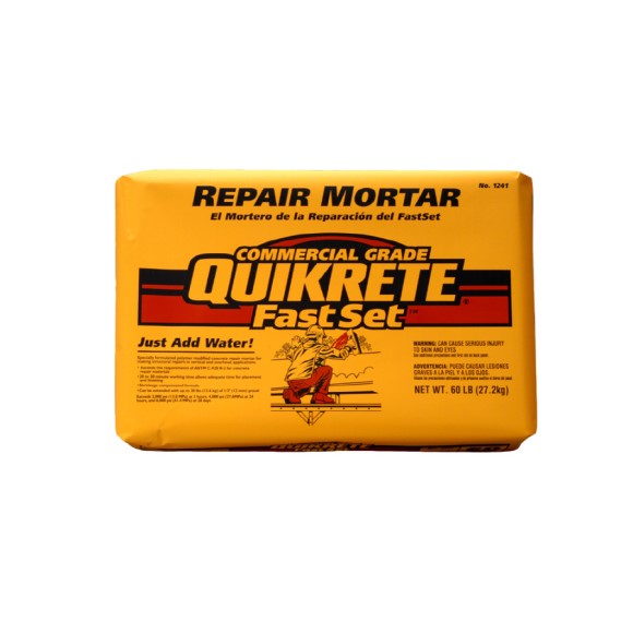 Repair Mortar, Fast Set, Quikrete, 60lb Bag