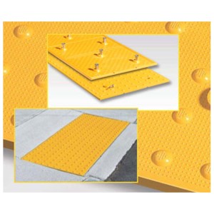 American Made, Replacable Truncated Dome Tile, ADA Tiles, 24" x 48", Federal Yellow, Price per Pallet of 22 Tiles